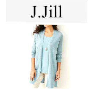 J. Jill mint color light cardigan with pockets